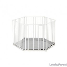 BabyDan Babyden White Playpen with beige playmat 